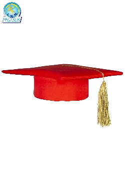 CAPPELLO LAUREA ROSSO ADULTO